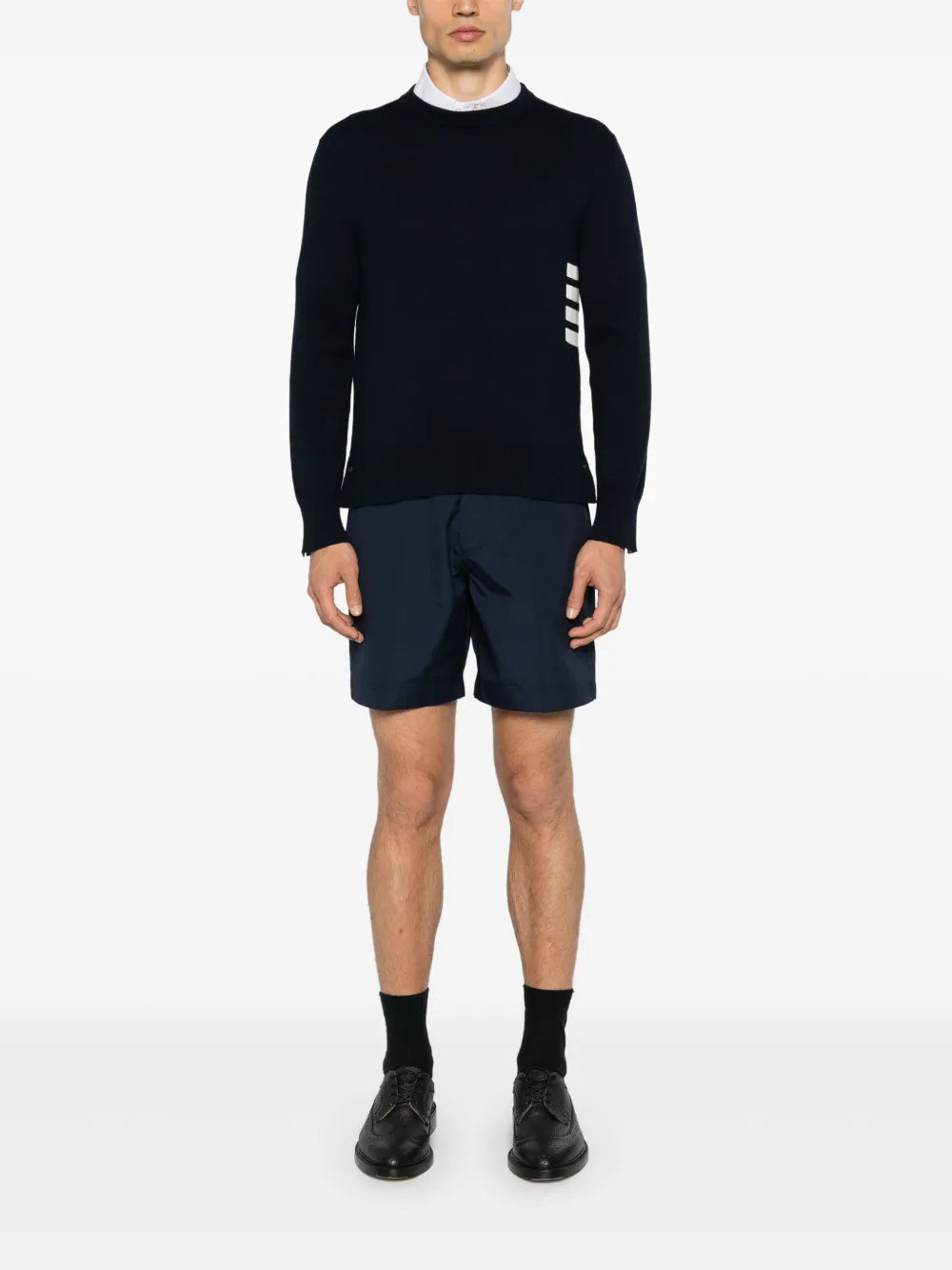Thom Browne Men 4-Stripe Detail Sweater THOM BROWNE