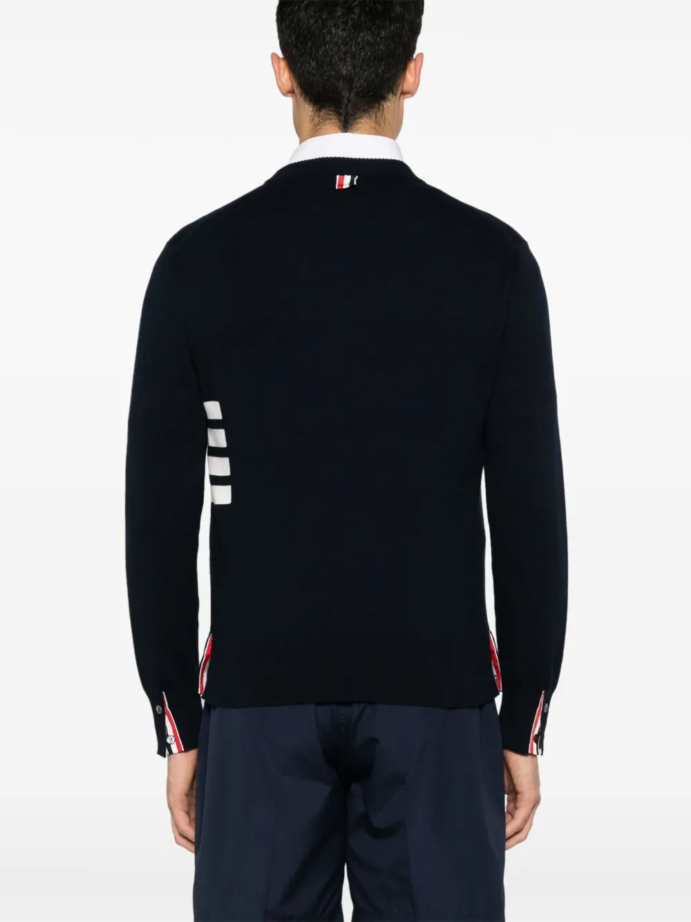 Thom Browne Men 4-Stripe Detail Sweater THOM BROWNE