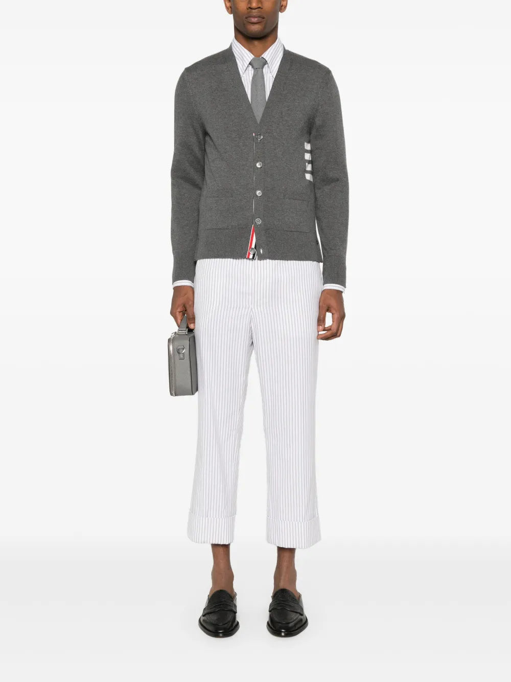 Thom Browne Men V-Neck Cardigan THOM BROWNE