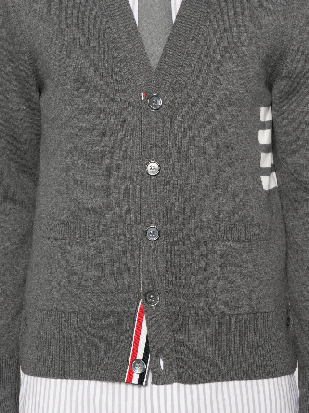 Thom Browne Men V-Neck Cardigan THOM BROWNE