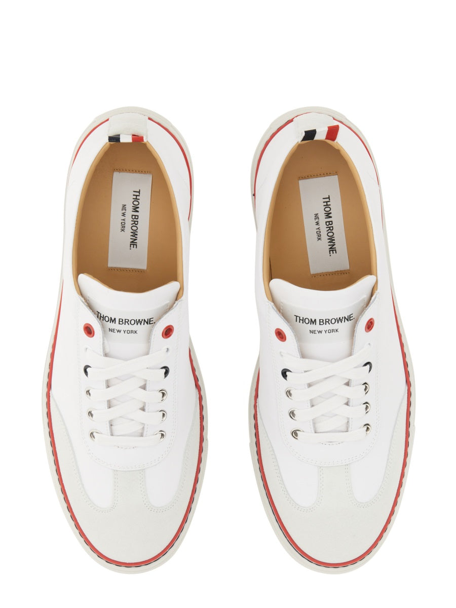 Thom Browne Men Low-Top Leather Sneaker THOM BROWNE