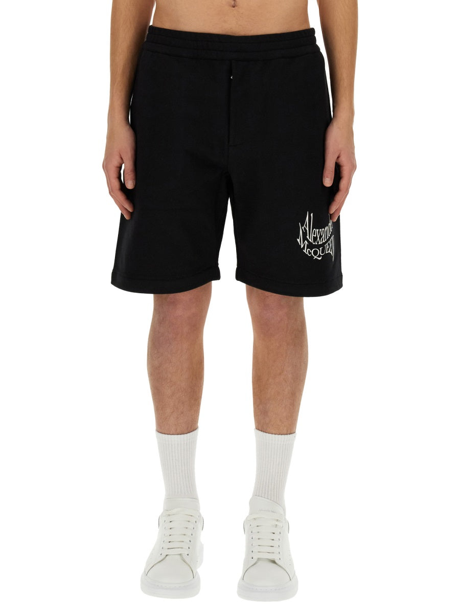 Alexander Mcqueen Men Bermuda With Logo ALEXANDER MCQUEEN