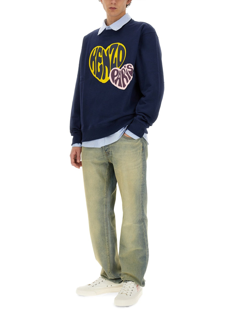 Kenzo Men Slim Bara Jeans 'Kenzo Drawn Varsity' KENZO