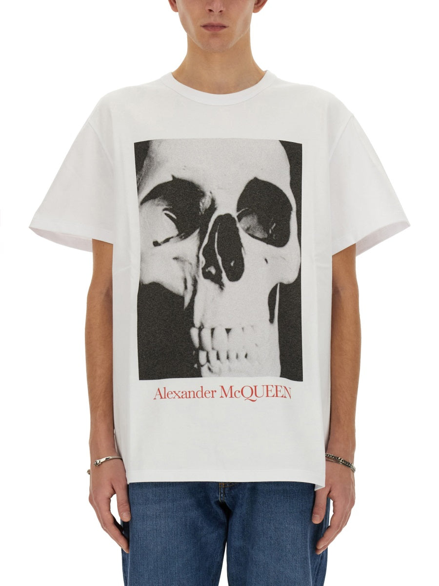 Alexander Mcqueen Men Skull Print T-Shirt ALEXANDER MCQUEEN