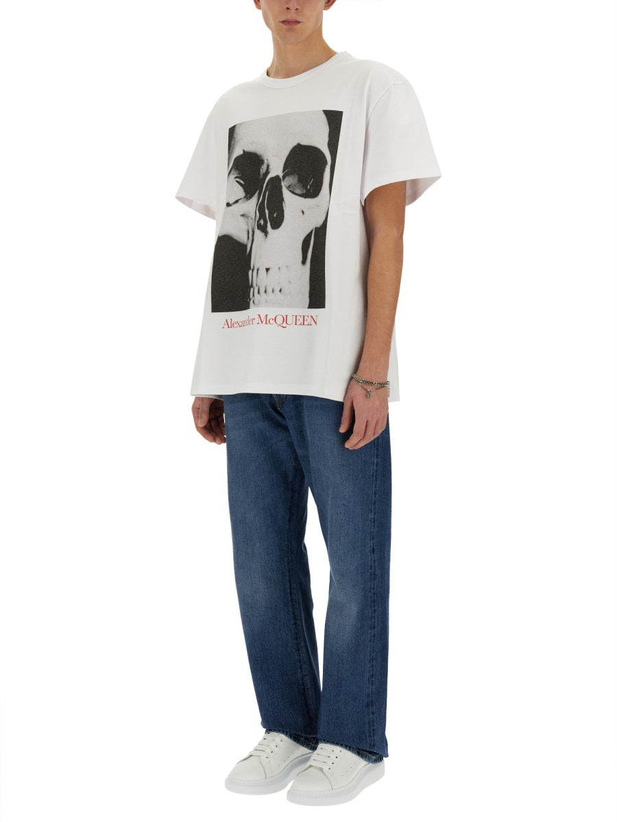 Alexander Mcqueen Men Skull Print T-Shirt ALEXANDER MCQUEEN