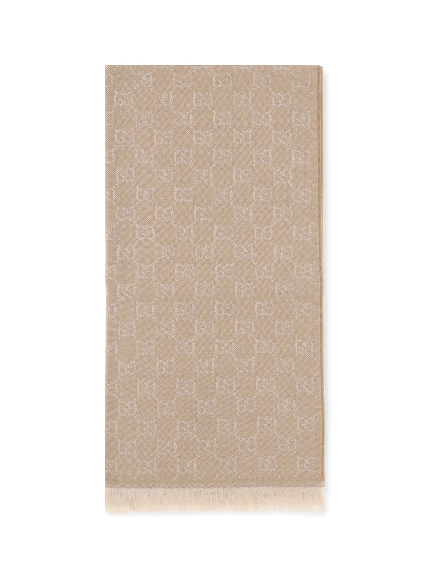 Gucci Women Gg Supreme Embroidered Wool Scarf GUCCI