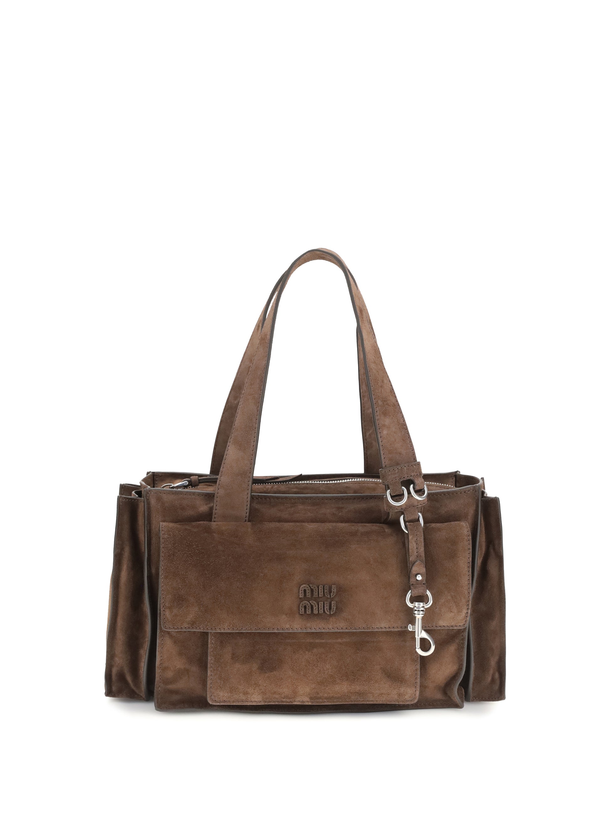 Miu Miu Women Utilitaire Shoulder Bag In Suede Calfskin MIU MIU