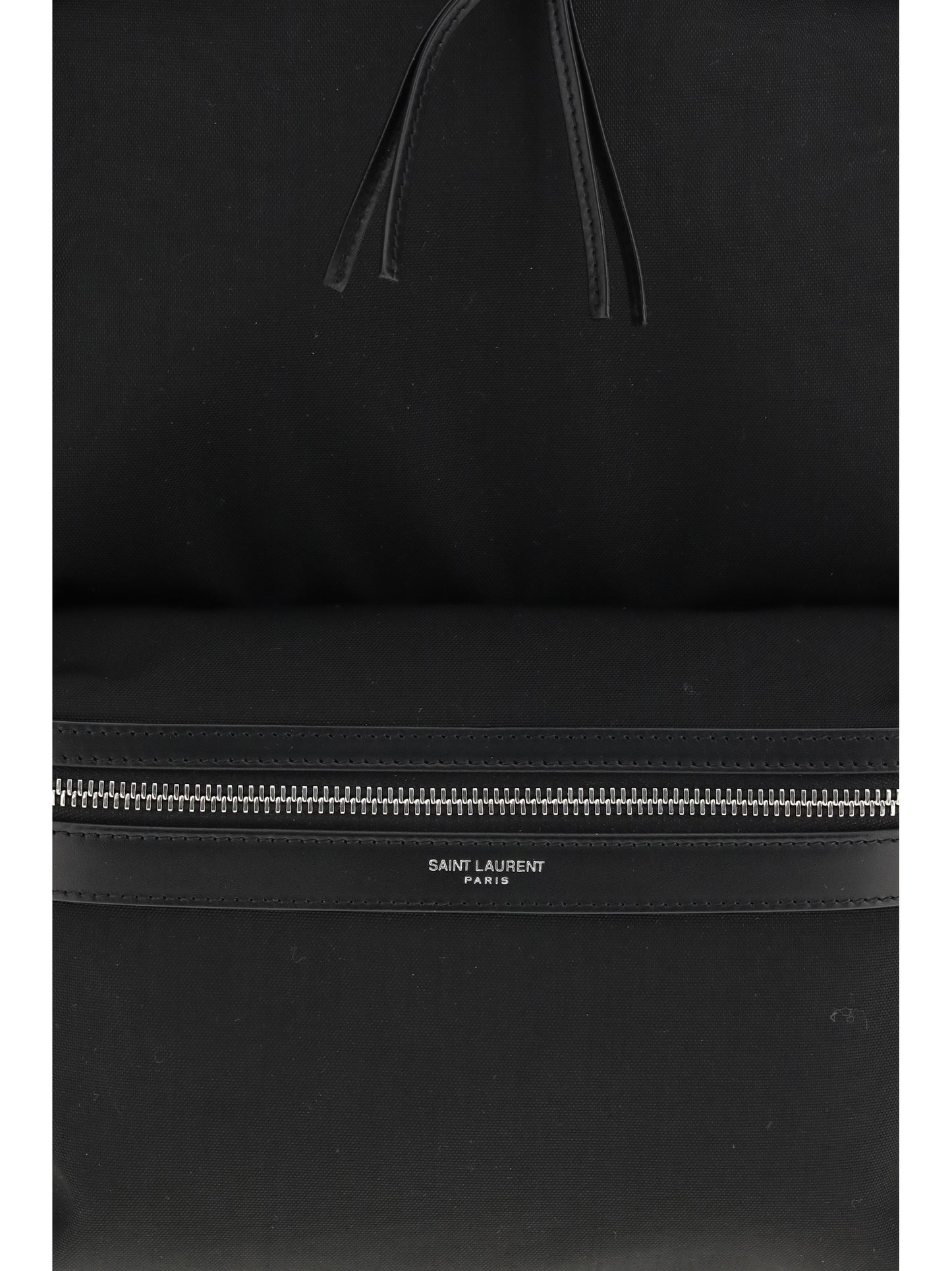 Saint Laurent Men City Backpack In Leather And Nylon SAINT LAURENT
