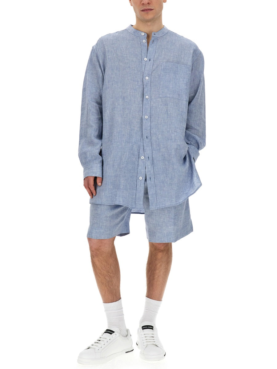 Dolce & Gabbana Men Shirt With Mandarin Collar DOLCE & GABBANA