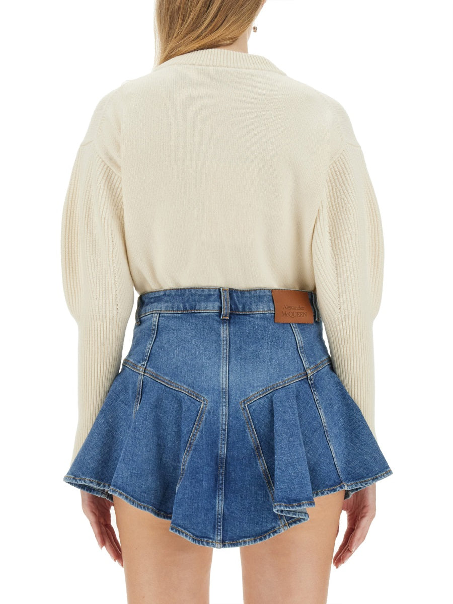 Alexander Mcqueen Women Wool Jersey. ALEXANDER MCQUEEN