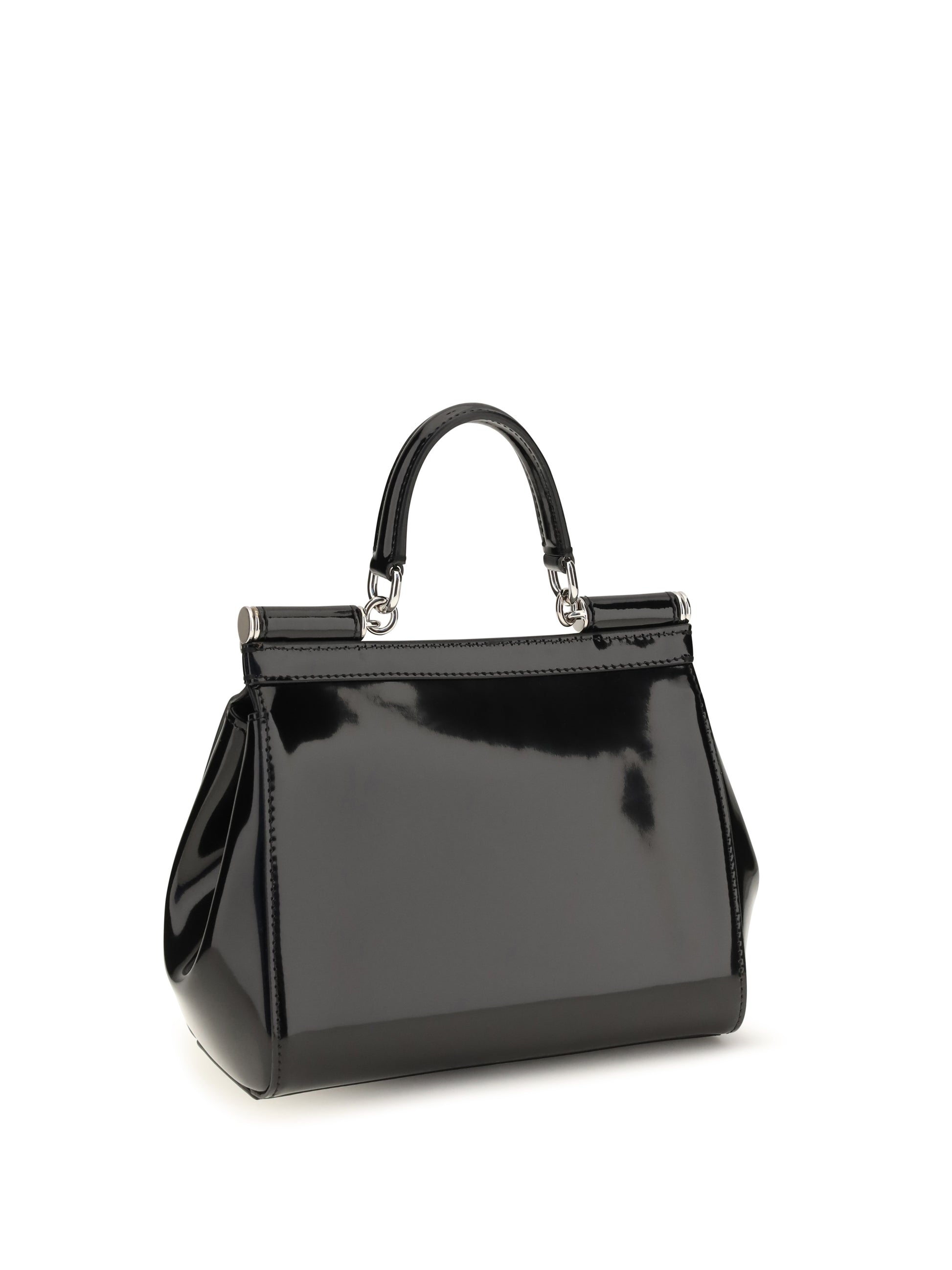 Dolce & Gabbana Women Small Sicily Glossy Calfskin Handbag DOLCE & GABBANA