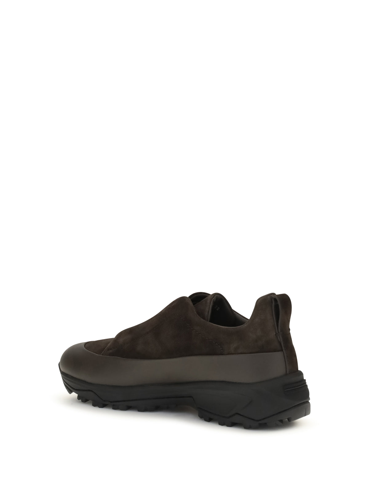 Zegna Men Triple Stitch™ Monte Leather And Suede Sneakers ZEGNA