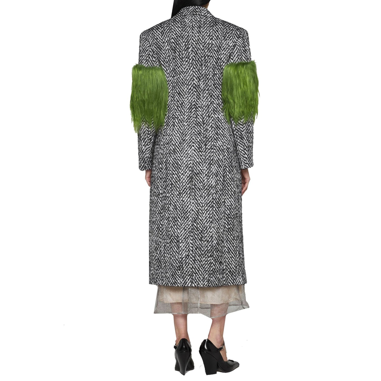 Prada Herringbone Wool Coat Women PRADA