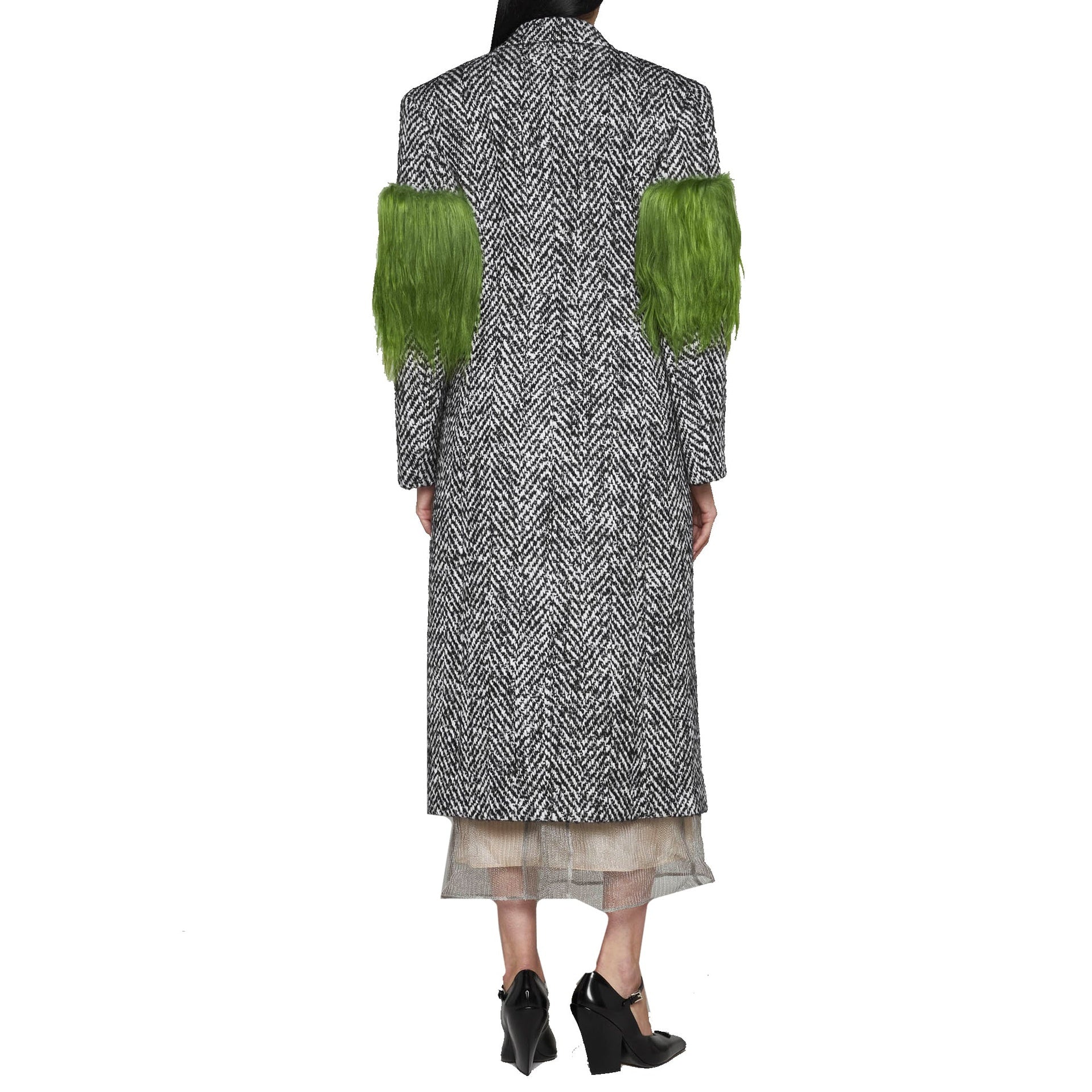 Prada Herringbone Wool Coat Women PRADA