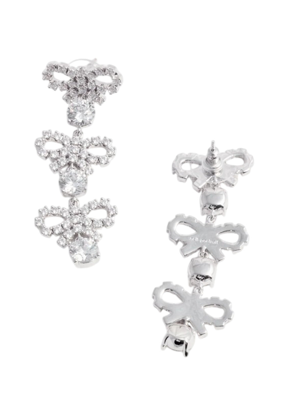 Self-Portrait Women Crystal Micro Bow Tiered Earrings SELF-PORTRAIT