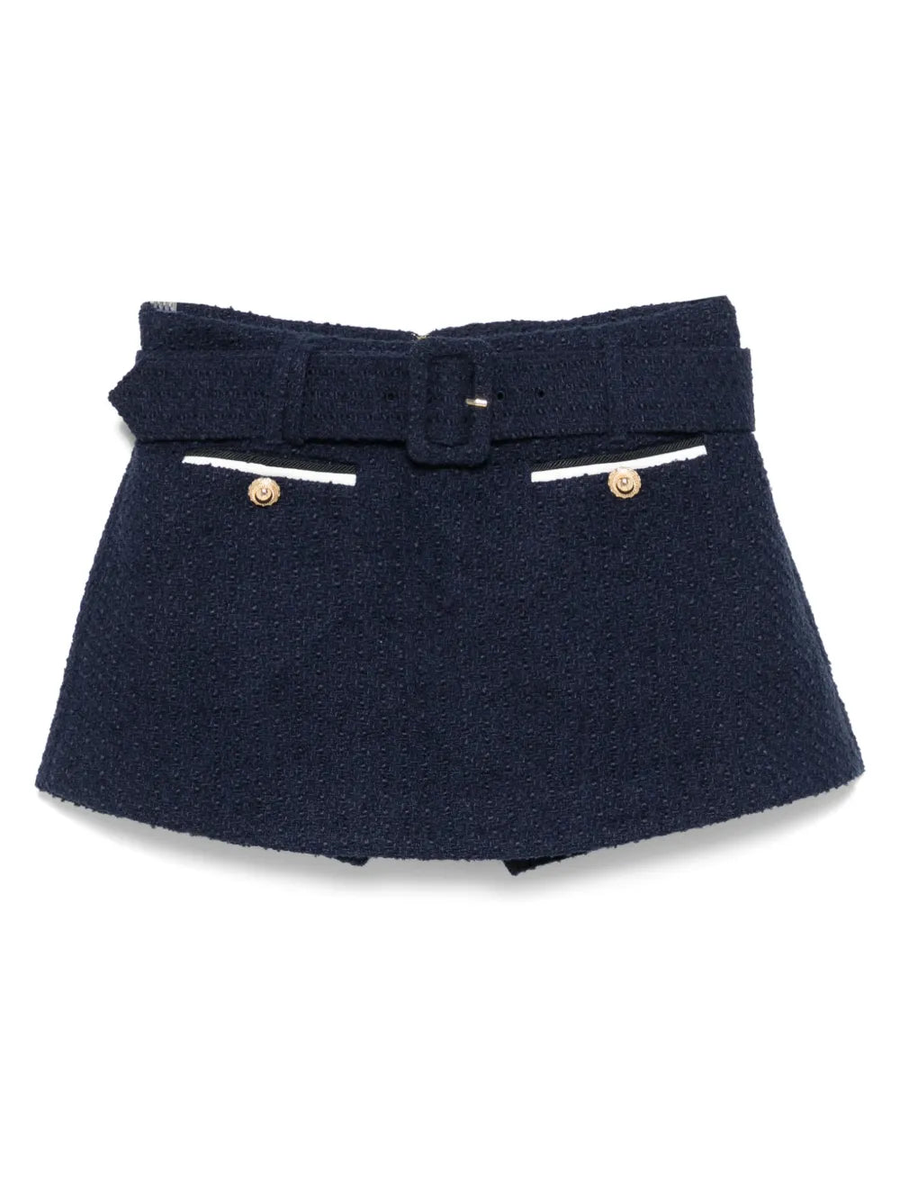 Self-Portrait Women Bouclé Mini Skirt With Shorts SELF-PORTRAIT