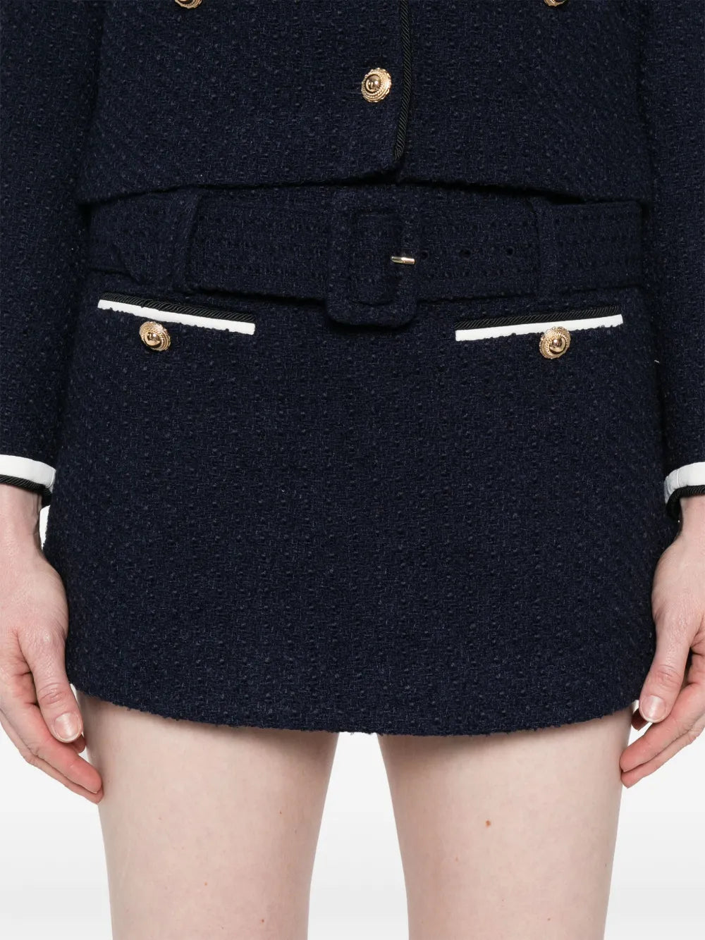 Self-Portrait Women Bouclé Mini Skirt With Shorts SELF-PORTRAIT