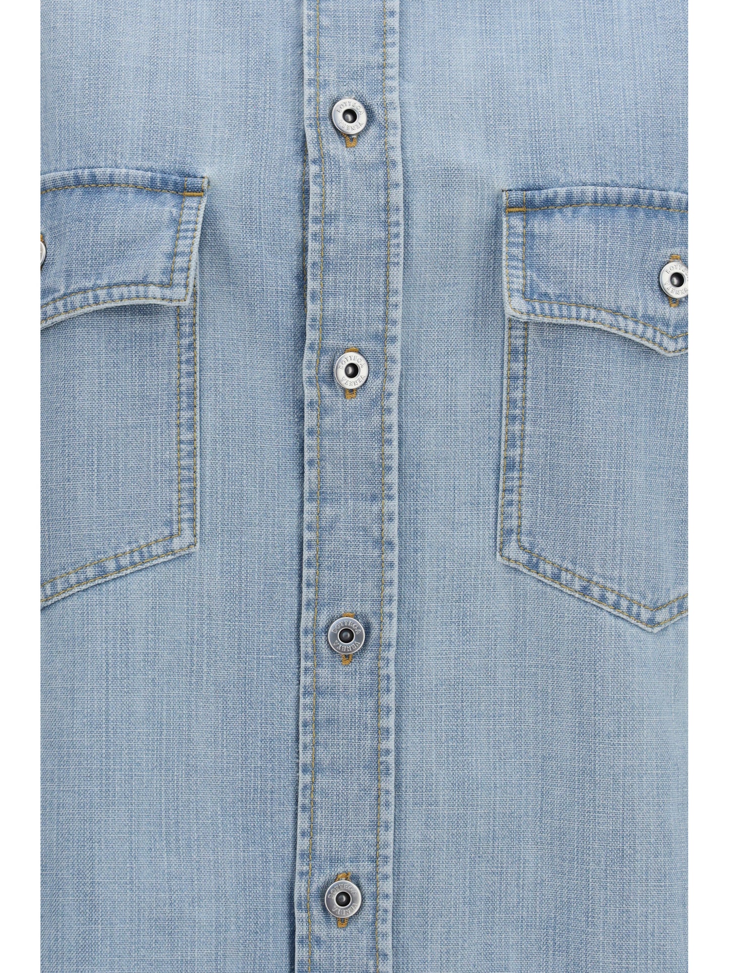 Bottega Veneta Women Sky Bleached Oversize Denim Shirt BOTTEGA VENETA