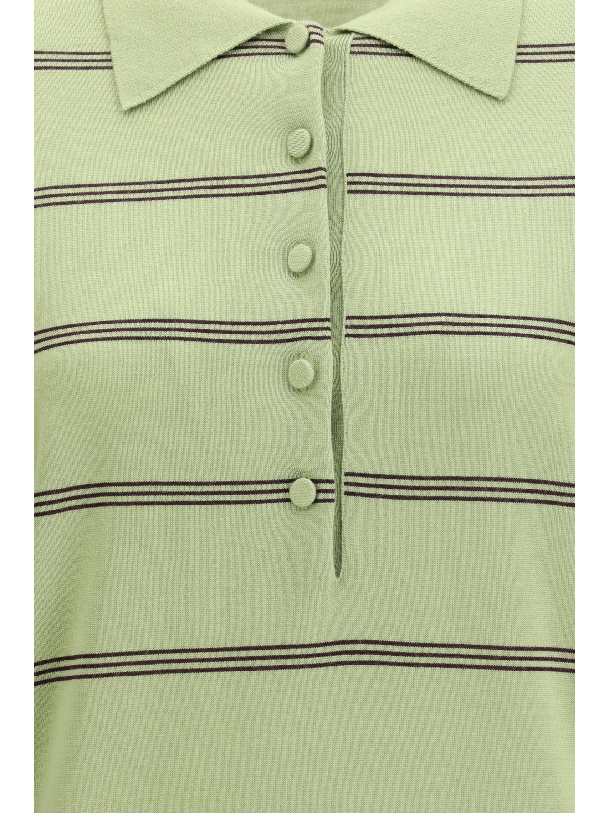 Dries Van Noten Women Merino Wool Striped Polo Sweater DRIES VAN NOTEN