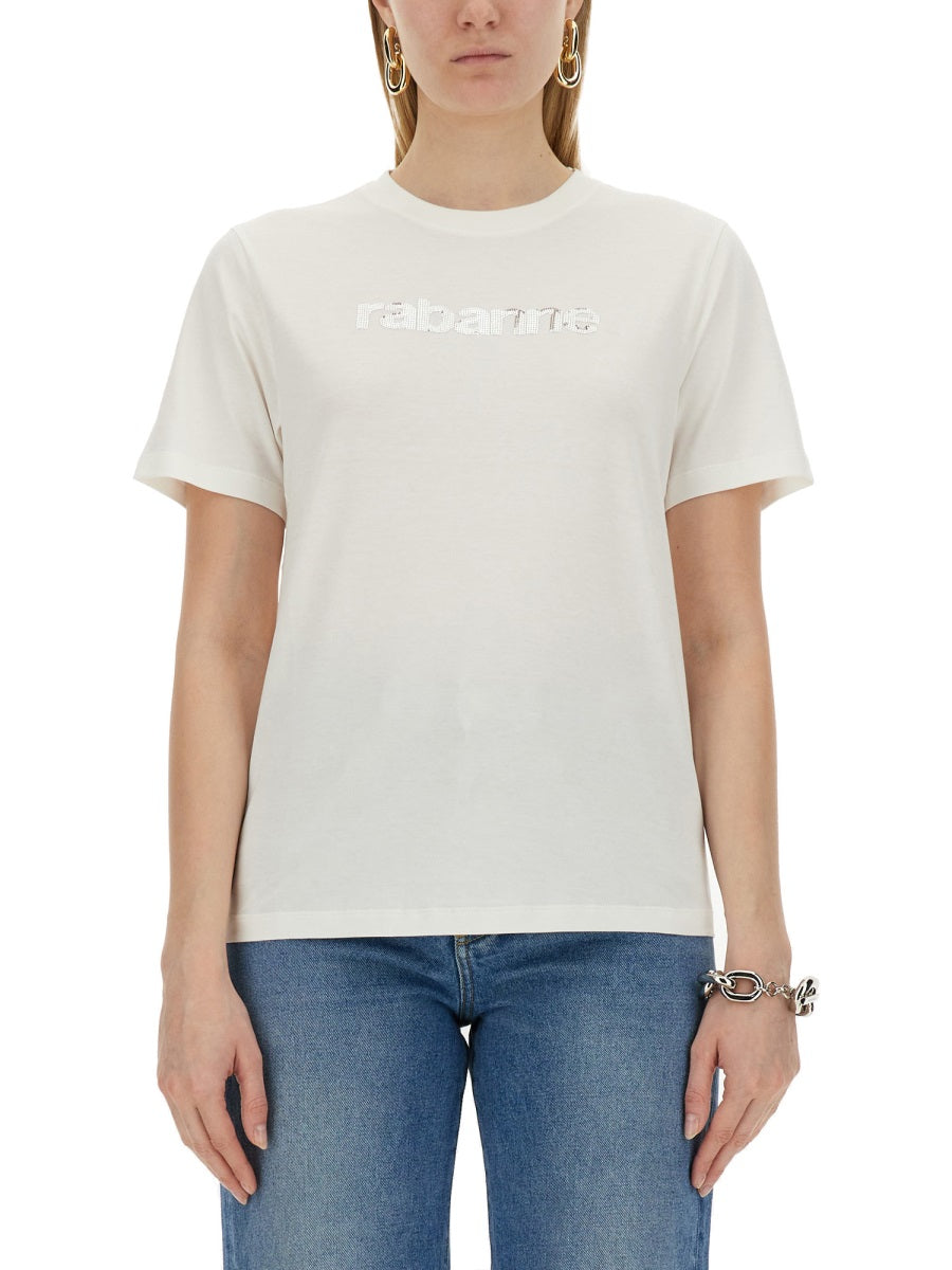 Rabanne Women T-Shirt With Logo PACO RABANNE