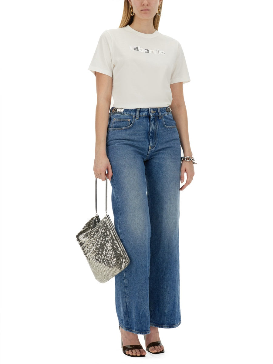 Rabanne Women T-Shirt With Logo PACO RABANNE