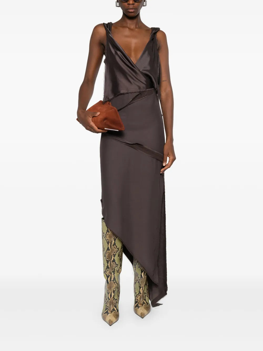 The Attico Women Midi Dress With Twisted Detail THE ATTICO