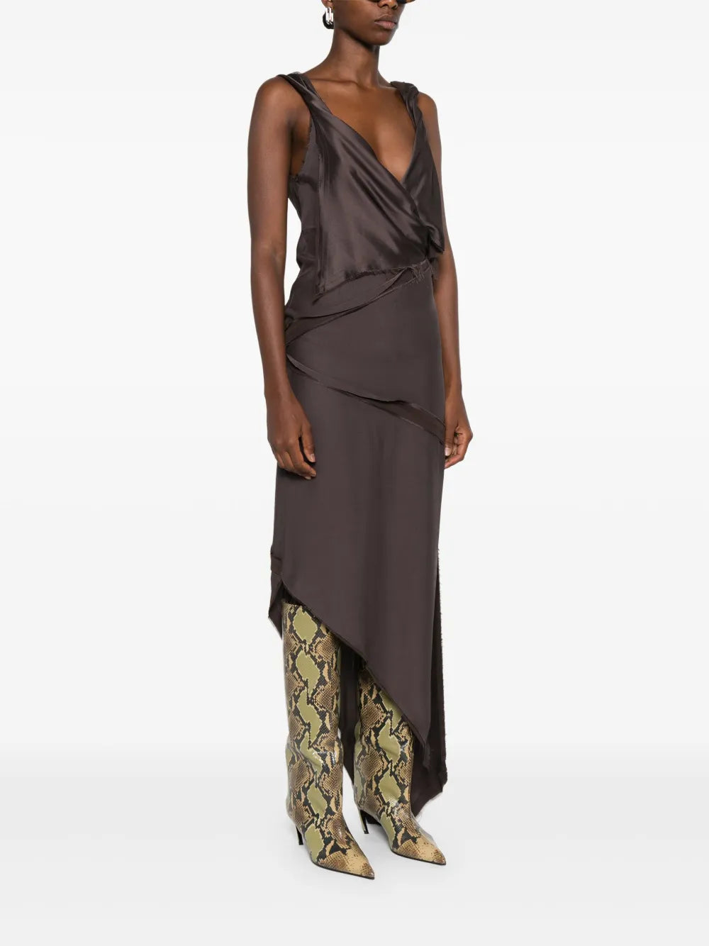The Attico Women Midi Dress With Twisted Detail THE ATTICO