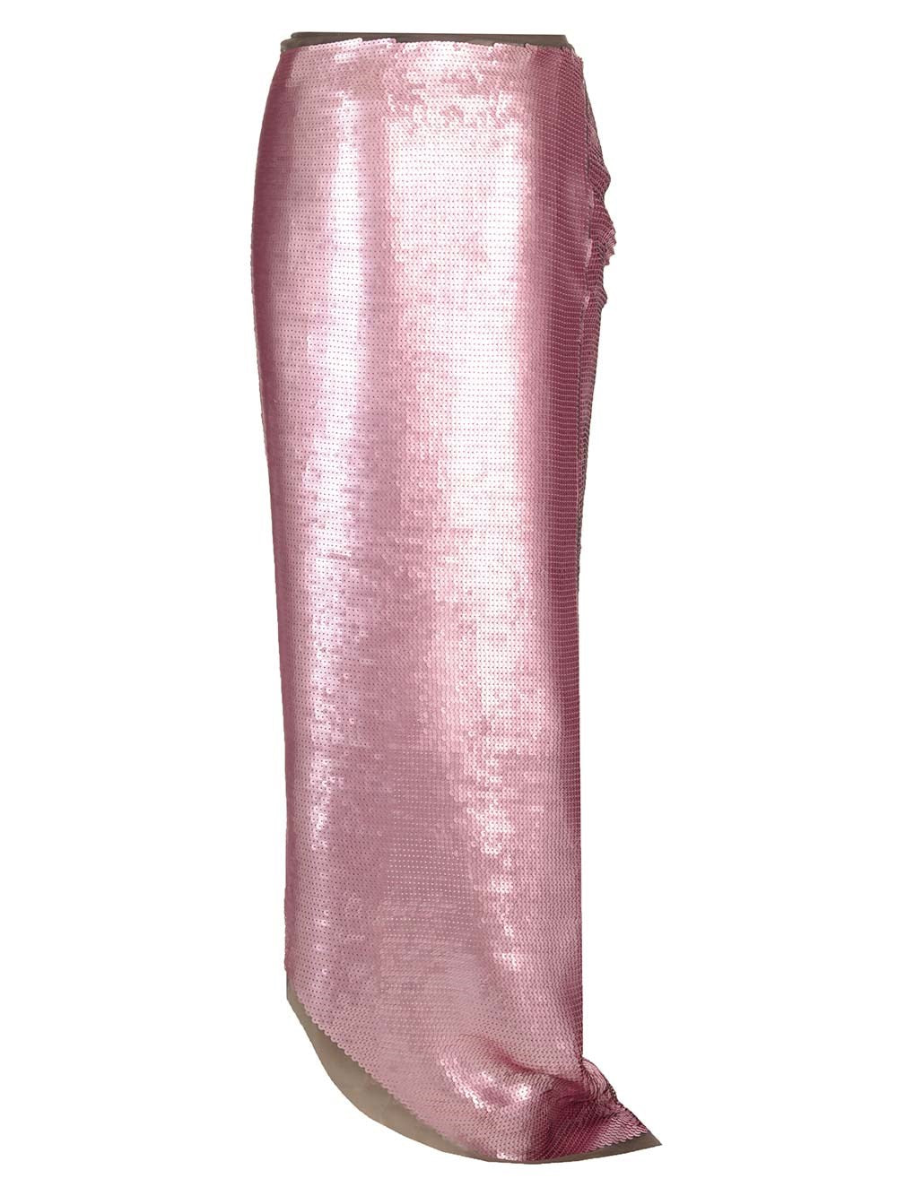 Rick Owens Women Long Skirt In Silk Chiffon With Sequins RICK OWENS