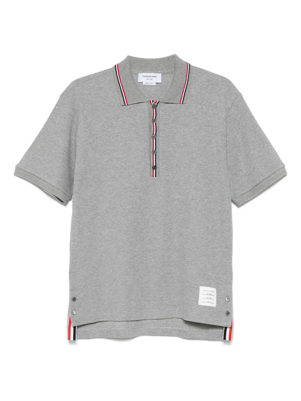 Thom Browne Men Cotton Polo With Logo Embroidery THOM BROWNE