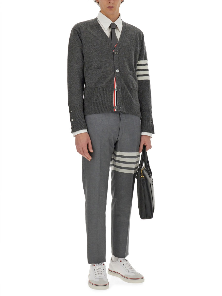 Thom Browne Men V-Neck Cardigan THOM BROWNE