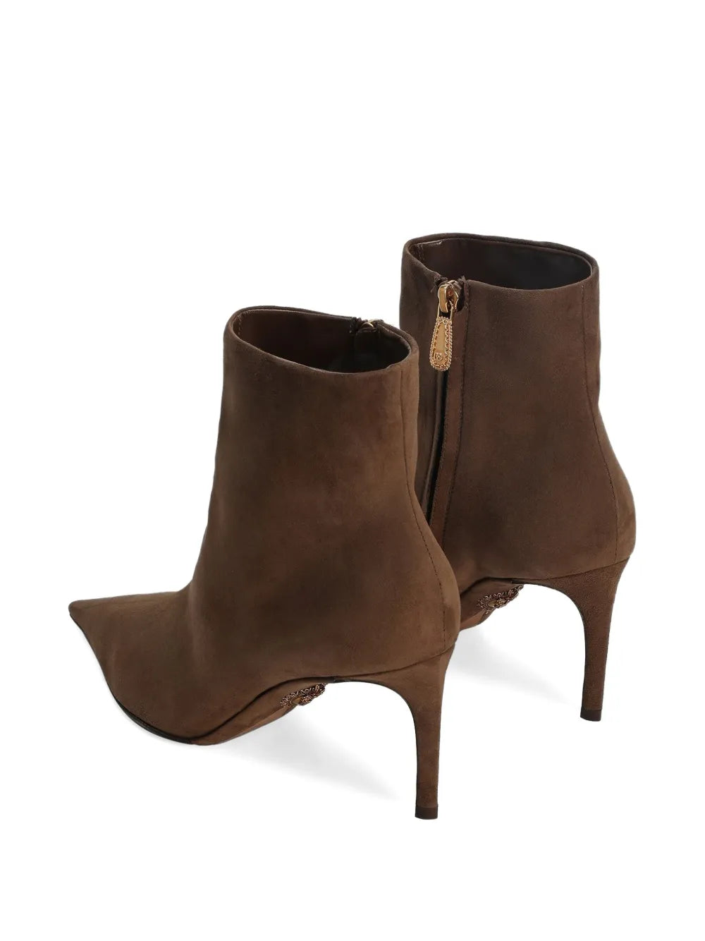 Dolce & Gabbana Women Devotion Pointed-Toe Ankle Boots 75Mm