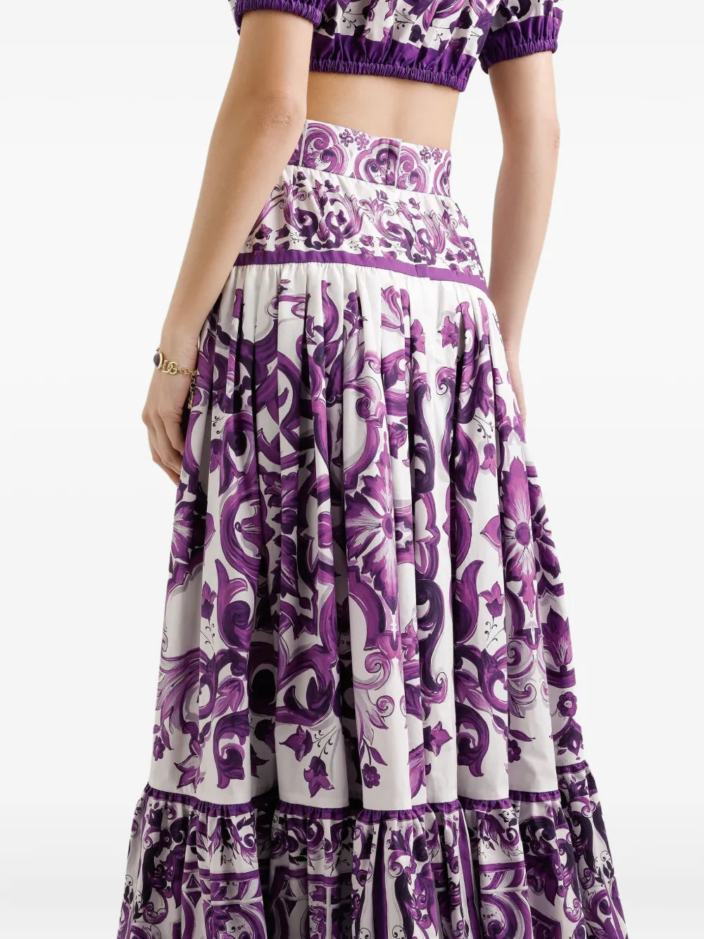 Dolce & Gabbana Women Long Skirt With Majolica Print DOLCE & GABBANA