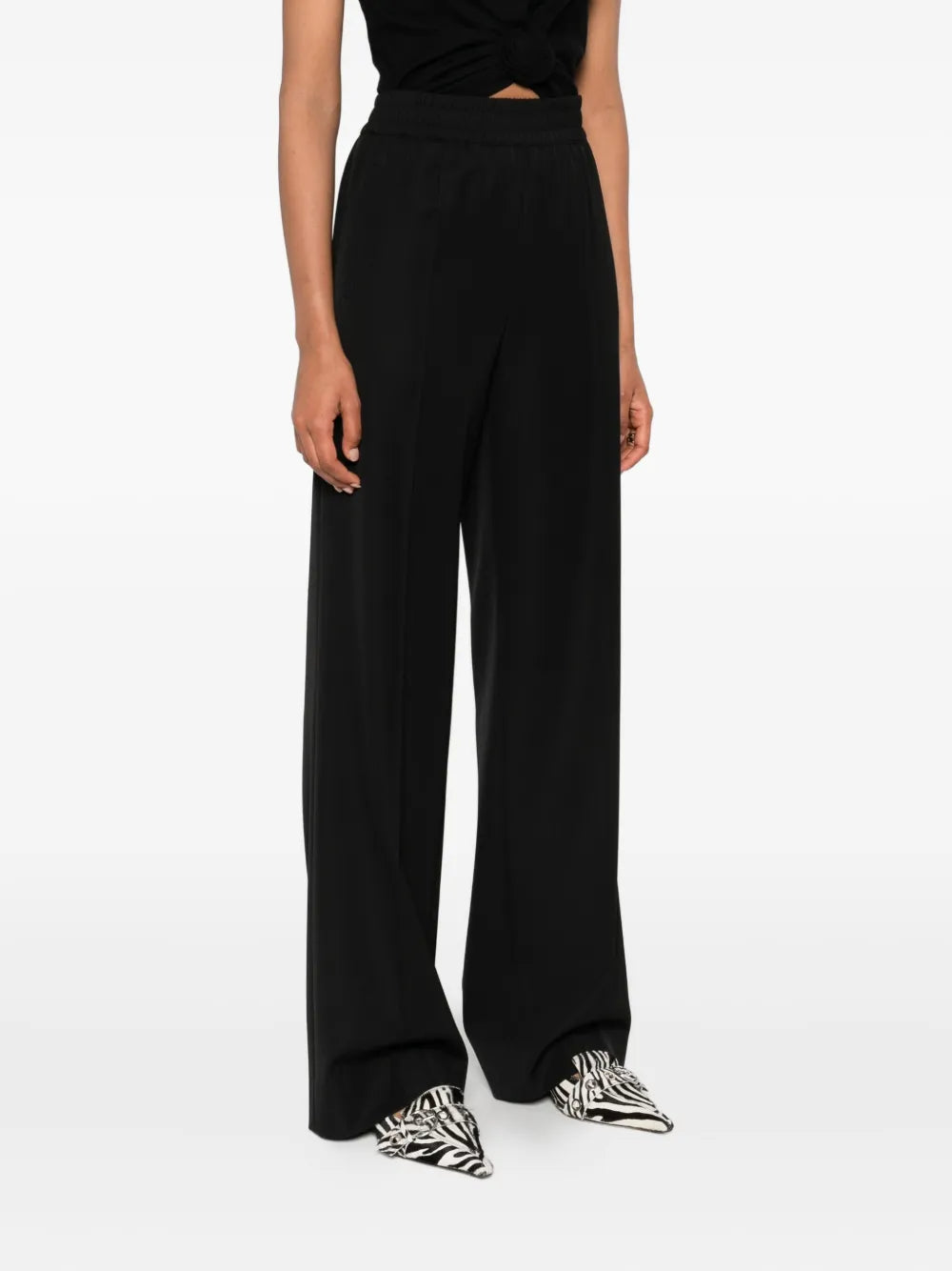 Dolce & Gabbana Women Straight-Leg Trousers With Elastic Waist