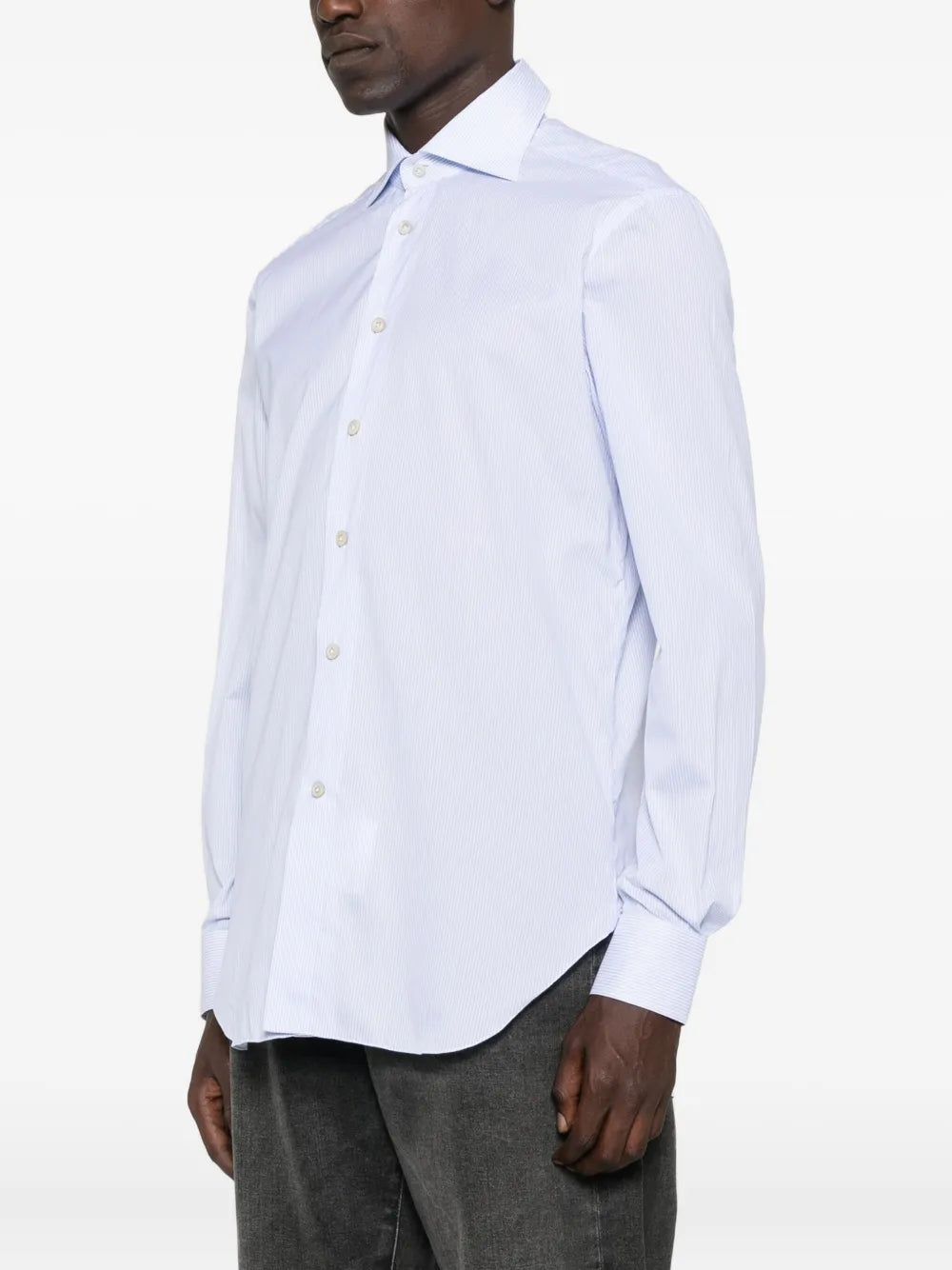 Kiton Men Striped Cotton Shirt KITON