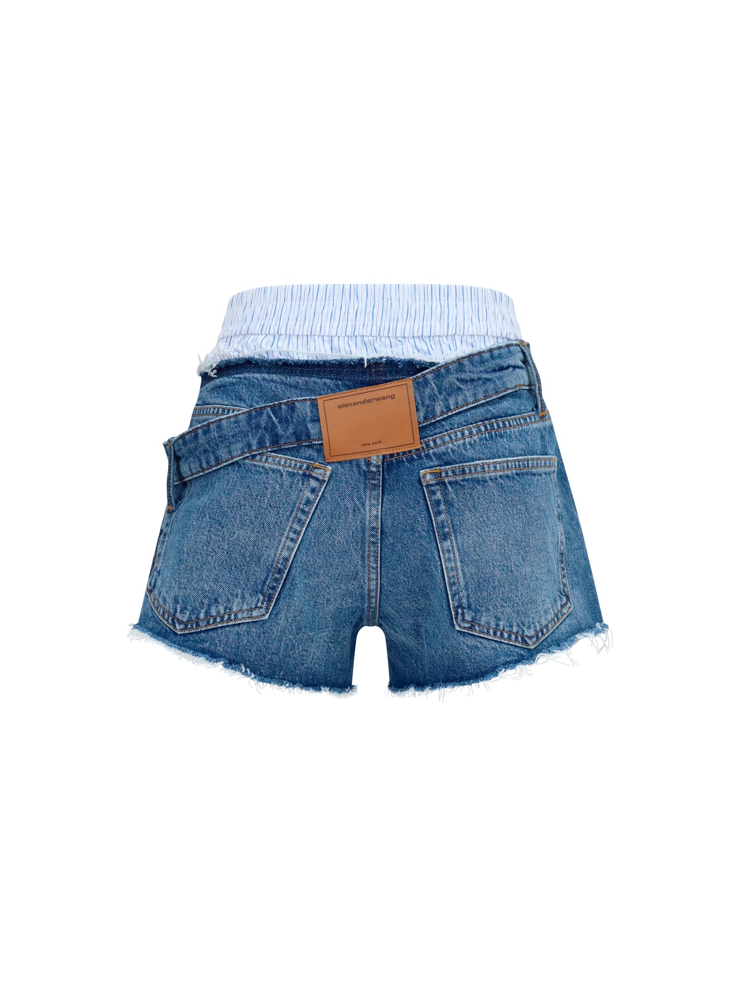 Alexander Wang Women Denim Shorts With Boxer Detail ALEXANDER WANG