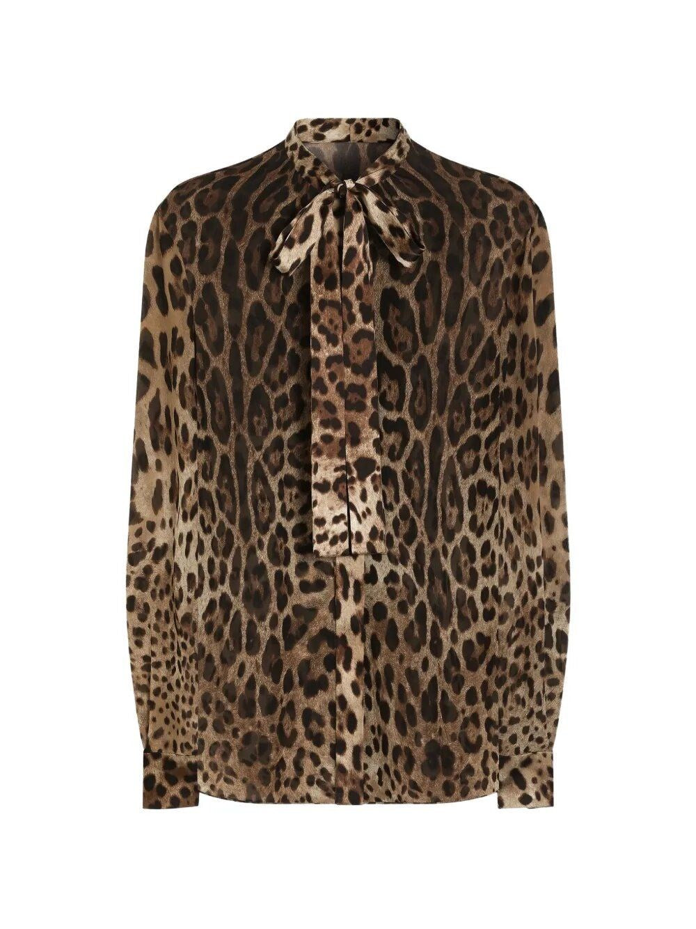 Dolce & Gabbana Women Leopard Print Chiffon Shirt DOLCE & GABBANA