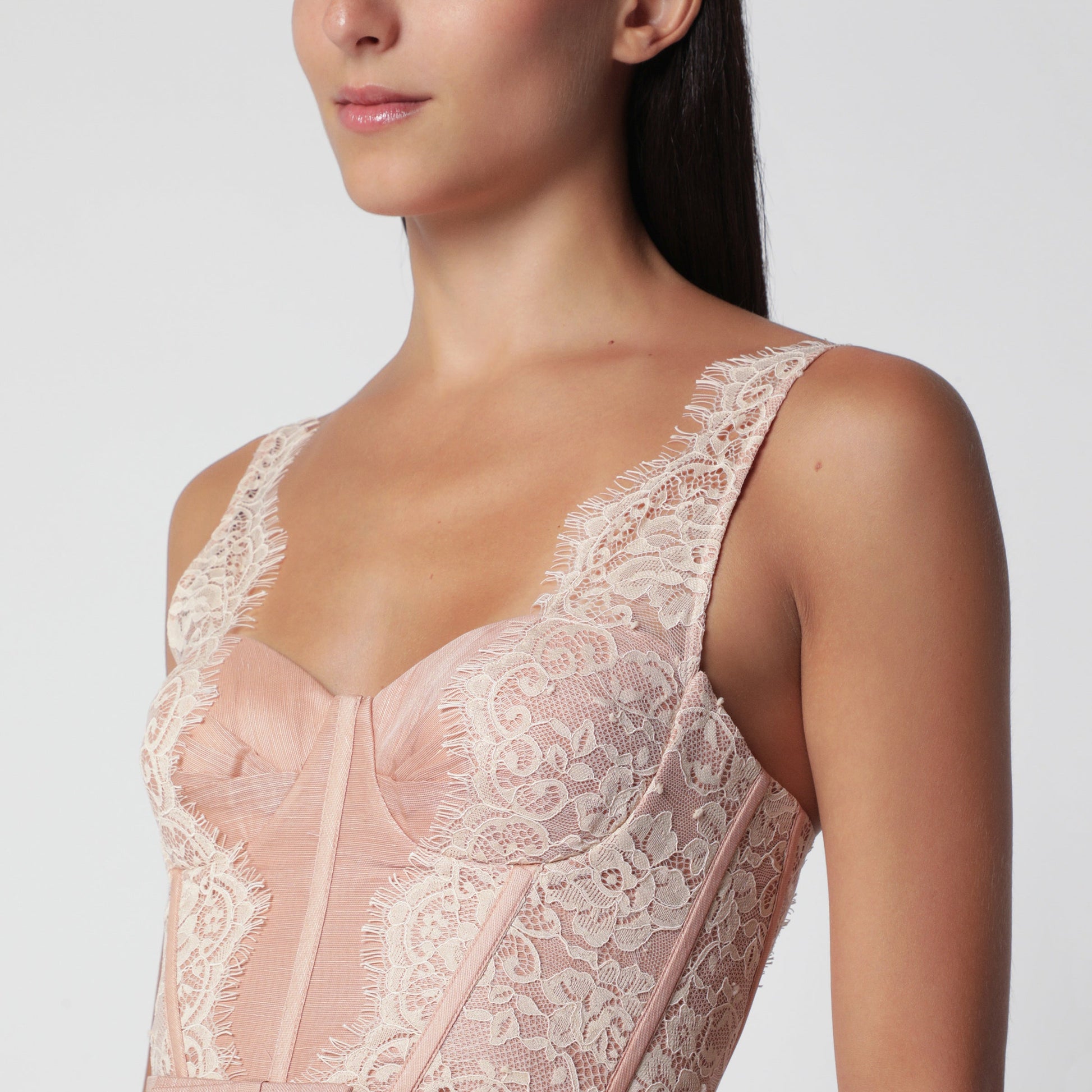 Zimmermann Valiant Light Pink Mini Dress In Silk And Linen Women ZIMMERMANN