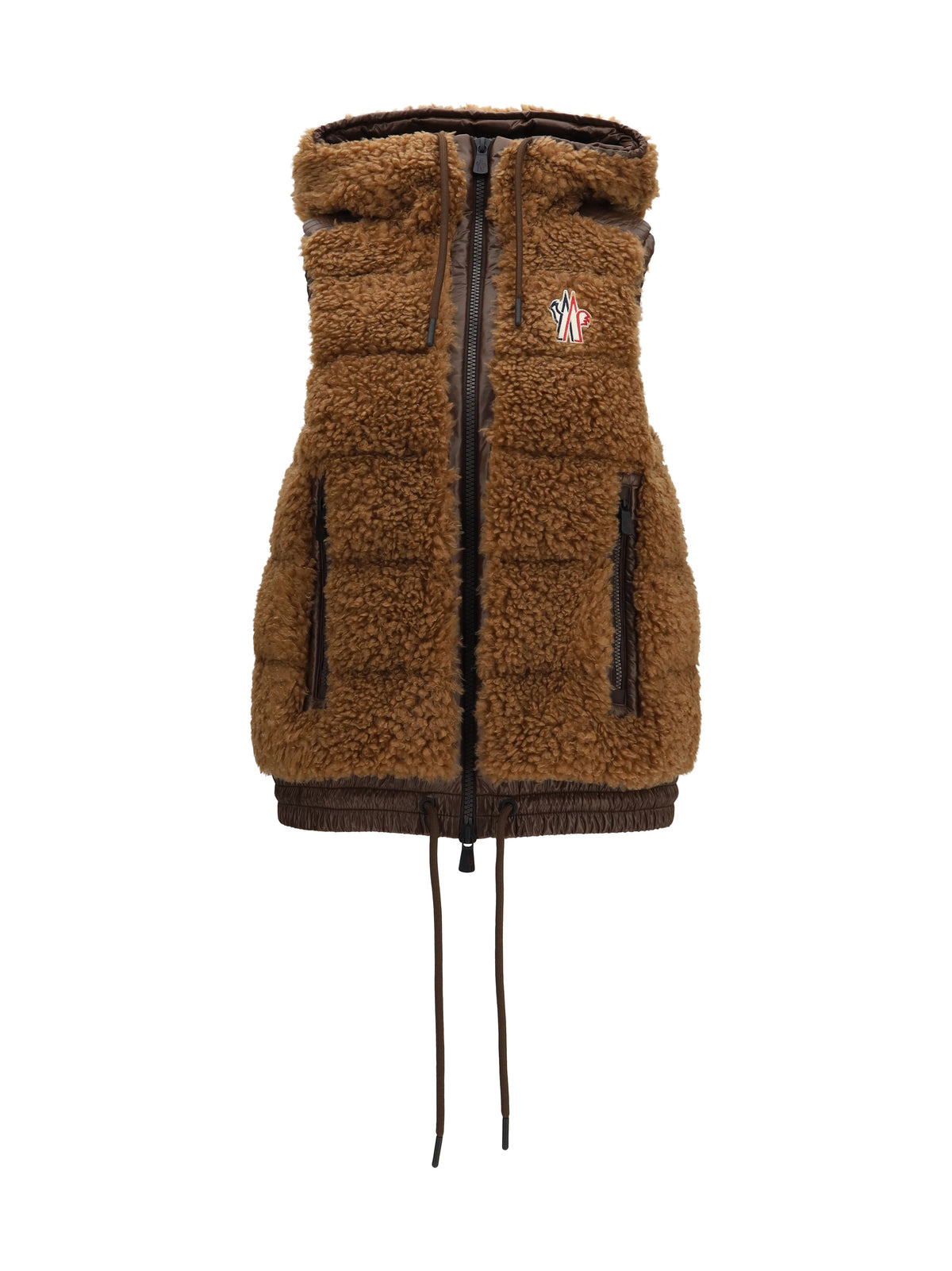 Moncler Grenoble Women Wool-Effect Padded Zip-Up Vest MONCLER GRENOBLE