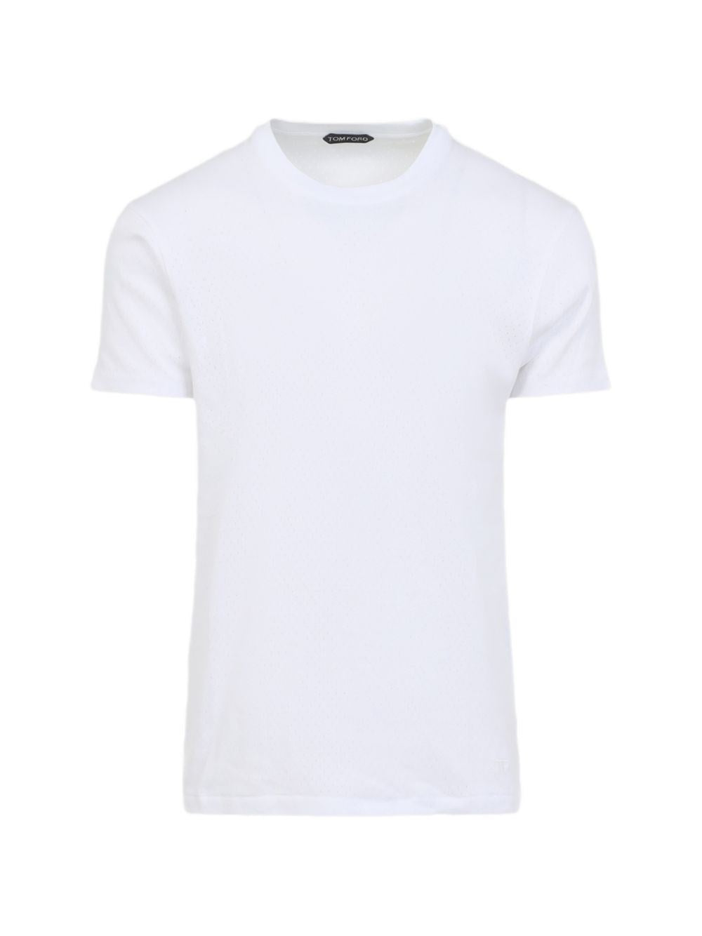 Tom Ford Men Perforated Ribbed T-Shirt TOM FORD