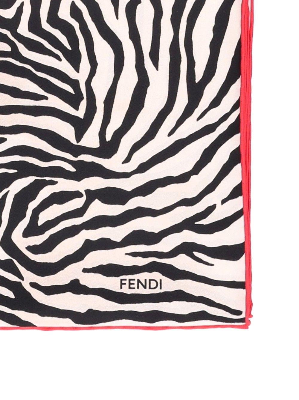 Fendi Women Zebra-Print Silk Scarf FENDI