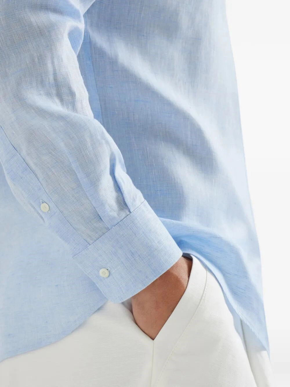 Brunello Cucinelli Men Linen Shirt BRUNELLO CUCINELLI
