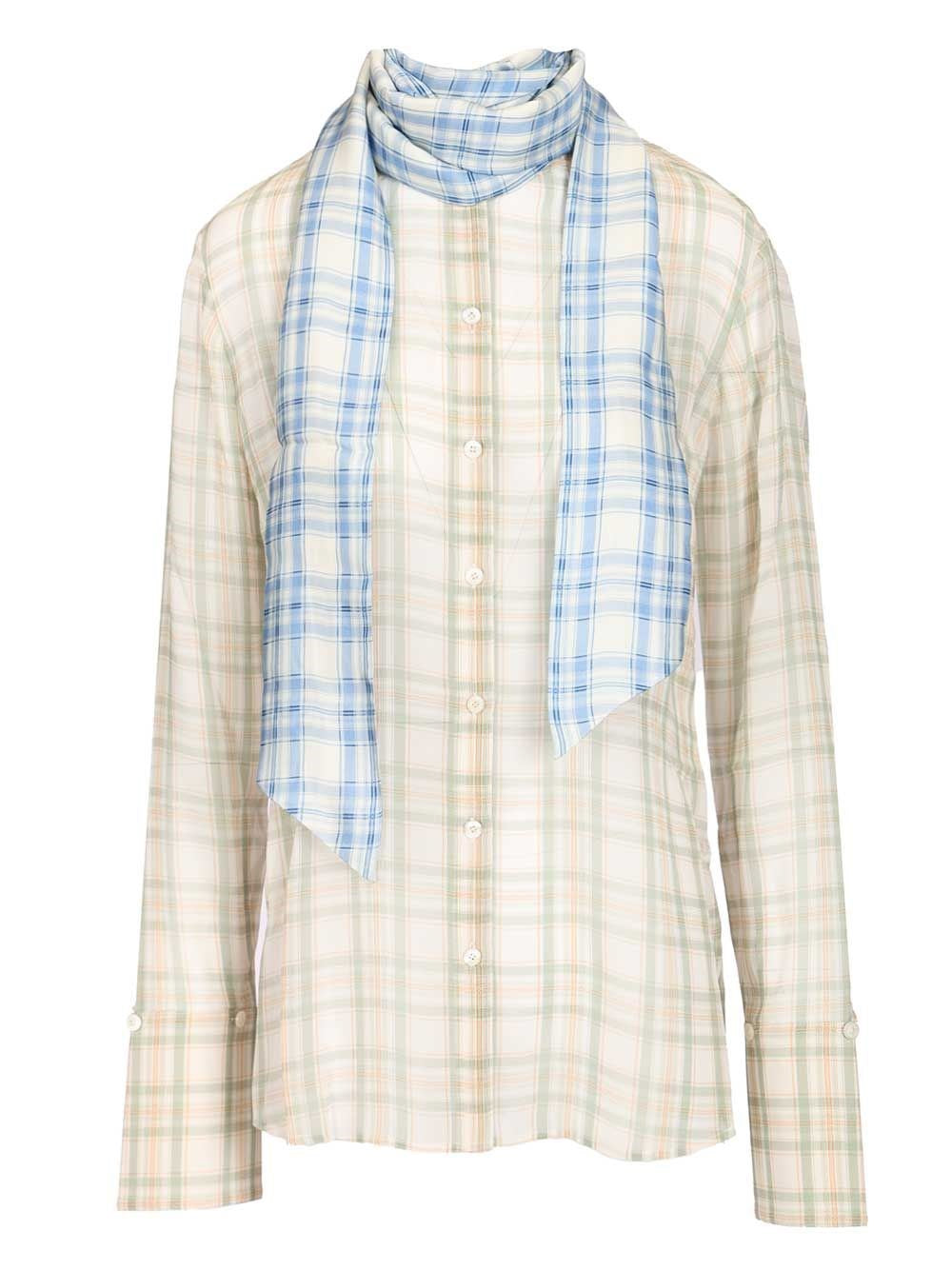 Acne Studios Women Silk Blouse With Scarf ACNE STUDIOS