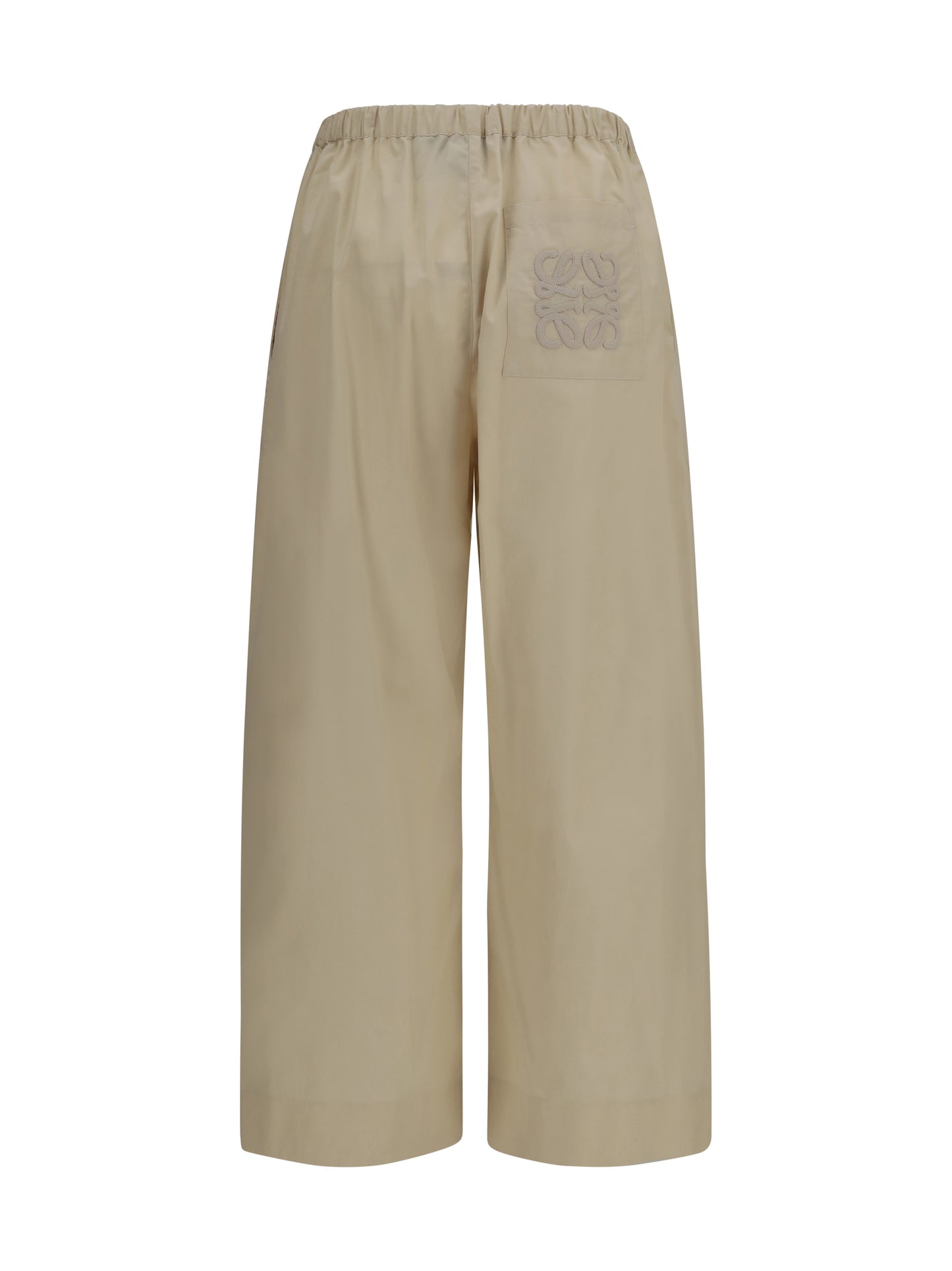 Loewe Women Pleated Wide-Leg Cropped Drawstring Pants LOEWE