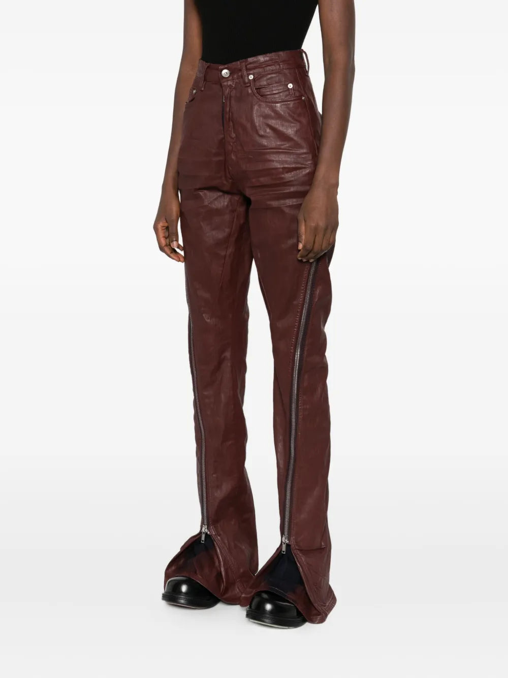 Rick Owens Drkshdw Women Bolan Banana Jeans With Side Zip RICK OWENS