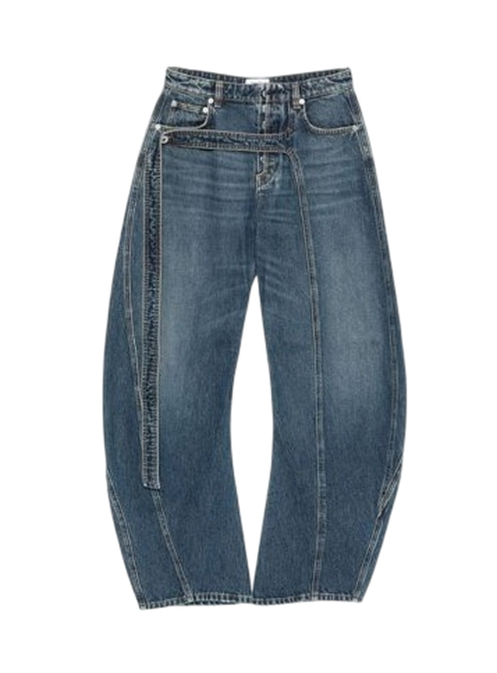 Jean Paul Gaultier Women Low-Waist Jeans With Front Strap Detail JEAN PAUL GAULTIER