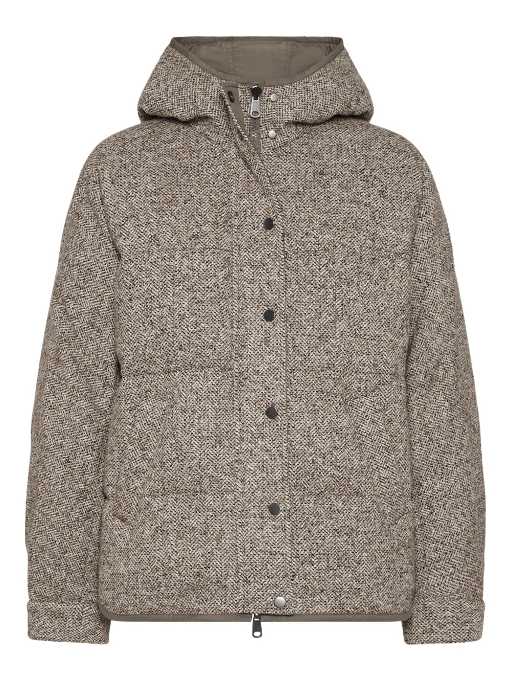Brunello Cucinelli Women Chevron-Pattern Down Jacket BRUNELLO CUCINELLI