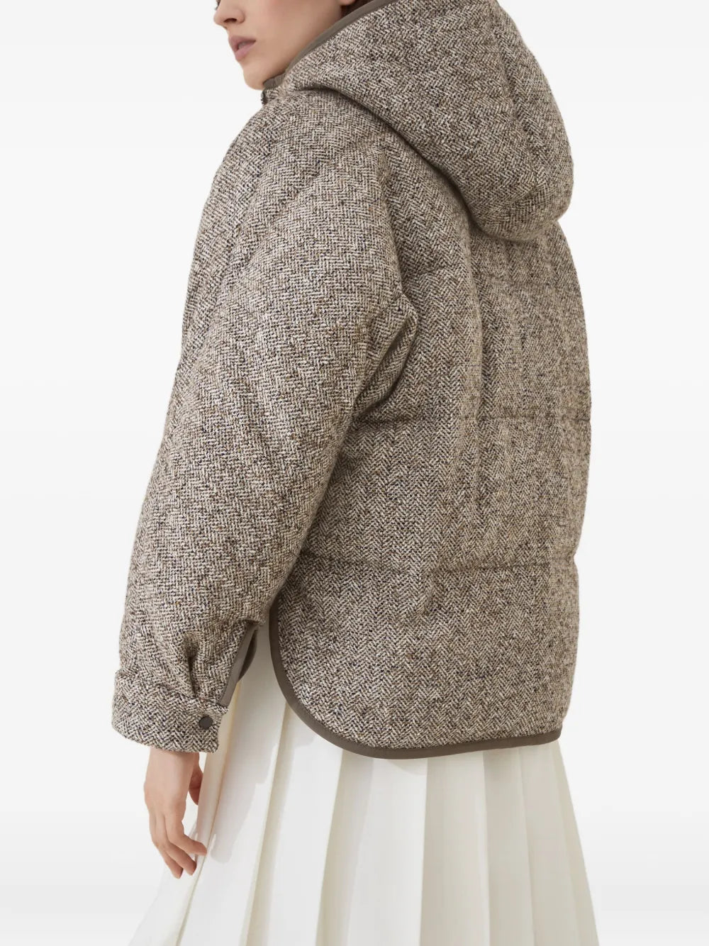 Brunello Cucinelli Women Chevron-Pattern Down Jacket BRUNELLO CUCINELLI
