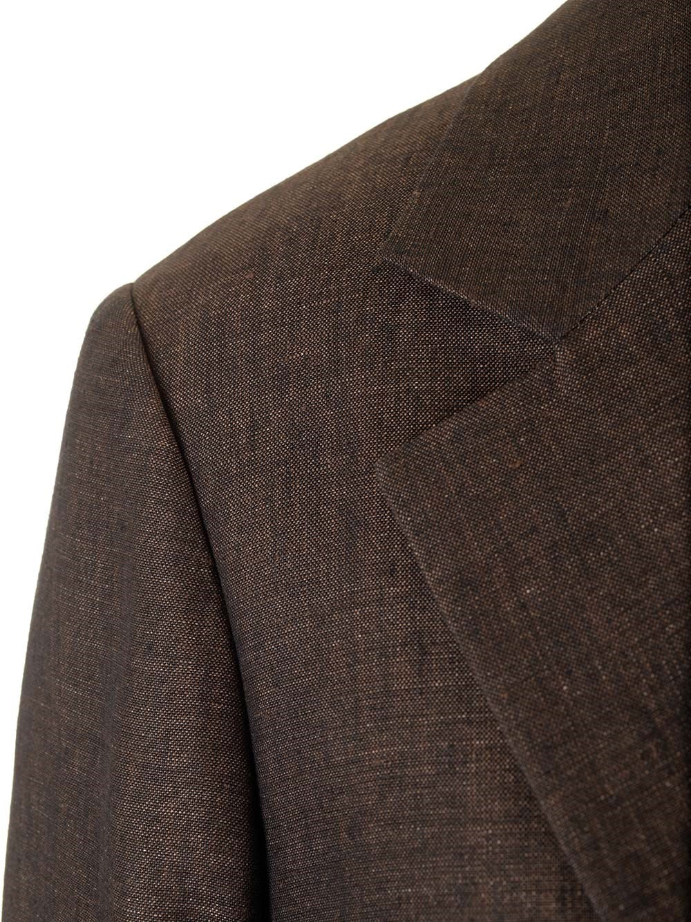 Loewe Women Linen Single-Breasted Tailored Jacket