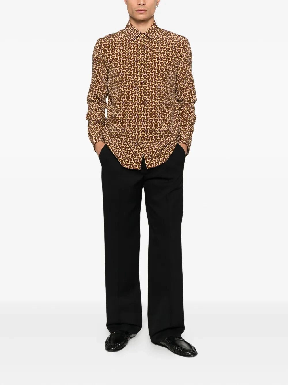 Gucci Men Classic Skinny `Horsebit` Shirt GUCCI
