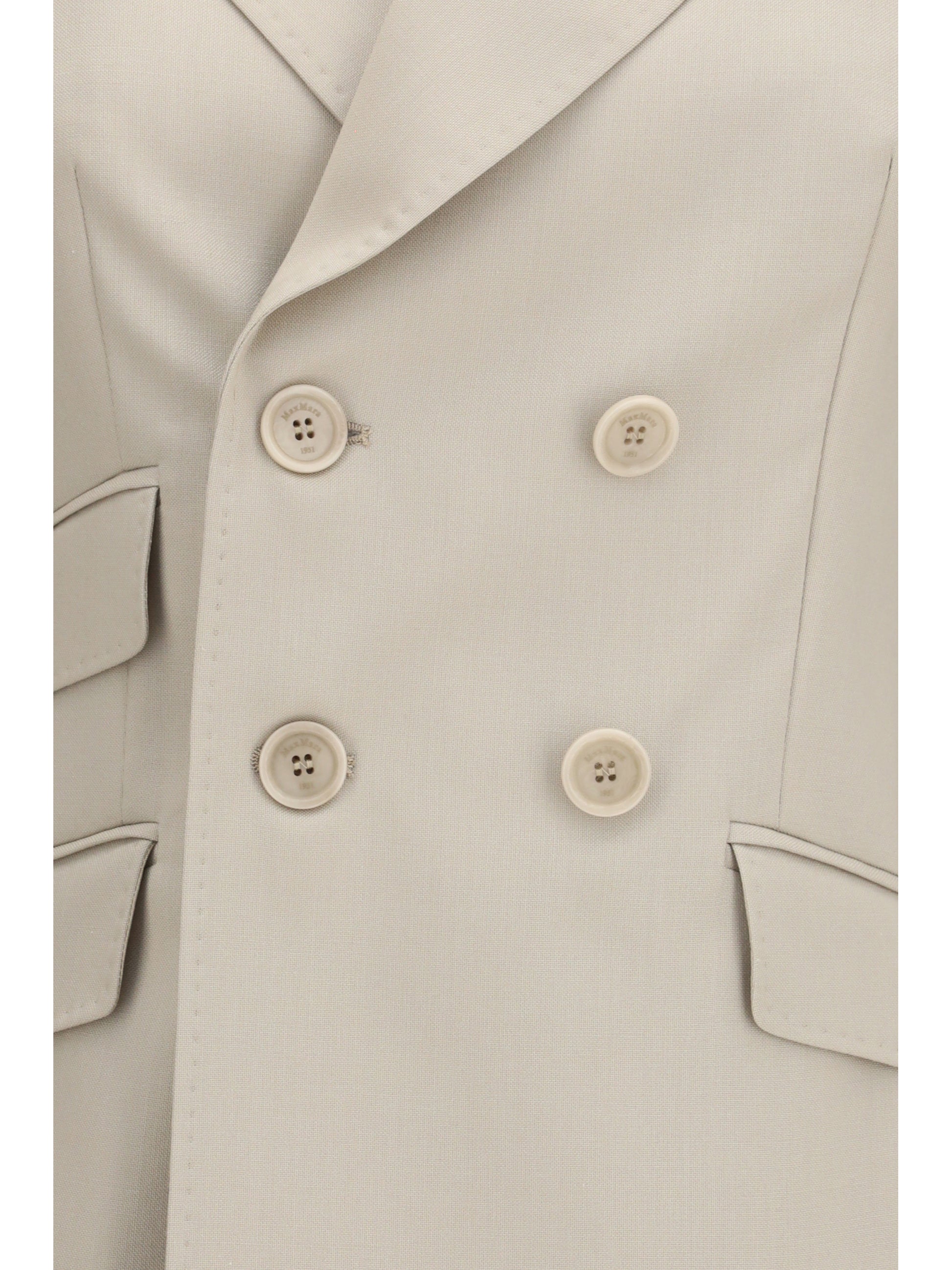 Max Mara Women Placido Double-Breasted Blazer In Wool, Mohair, And Silk MAX MARA